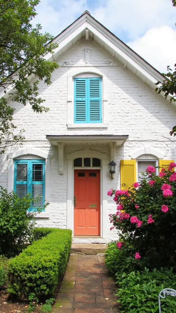 colorful shutters enhance homes