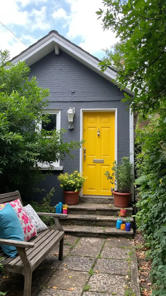 colorful welcoming entryway transformation