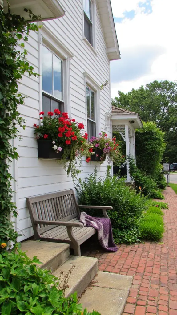 colorful window box displays