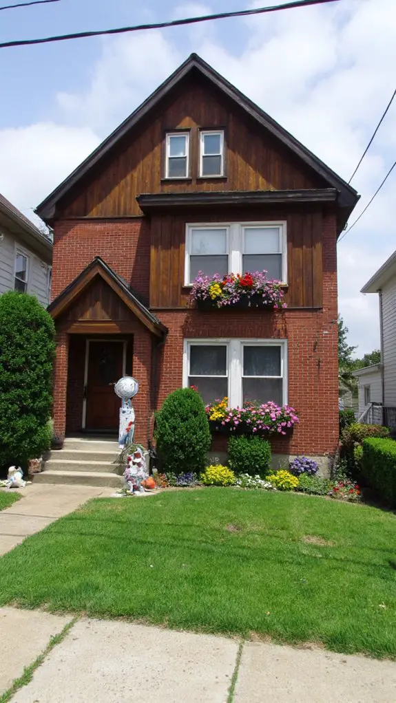 colorful window box flowers