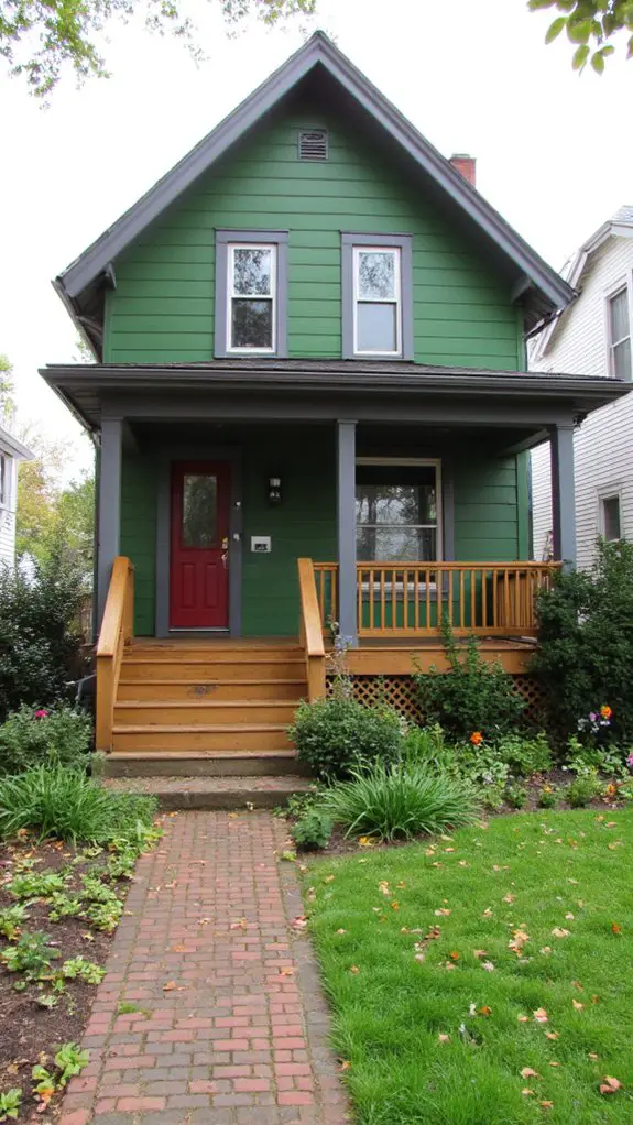 contemporary green gray design