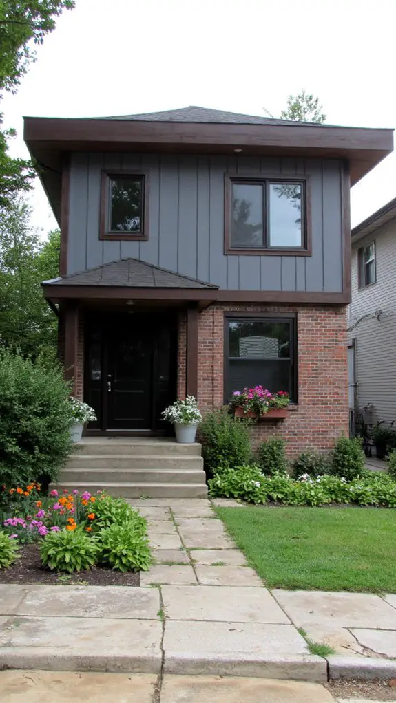 contemporary grey and brown