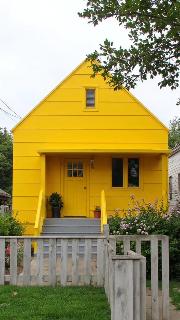 contemporary yellow siding design