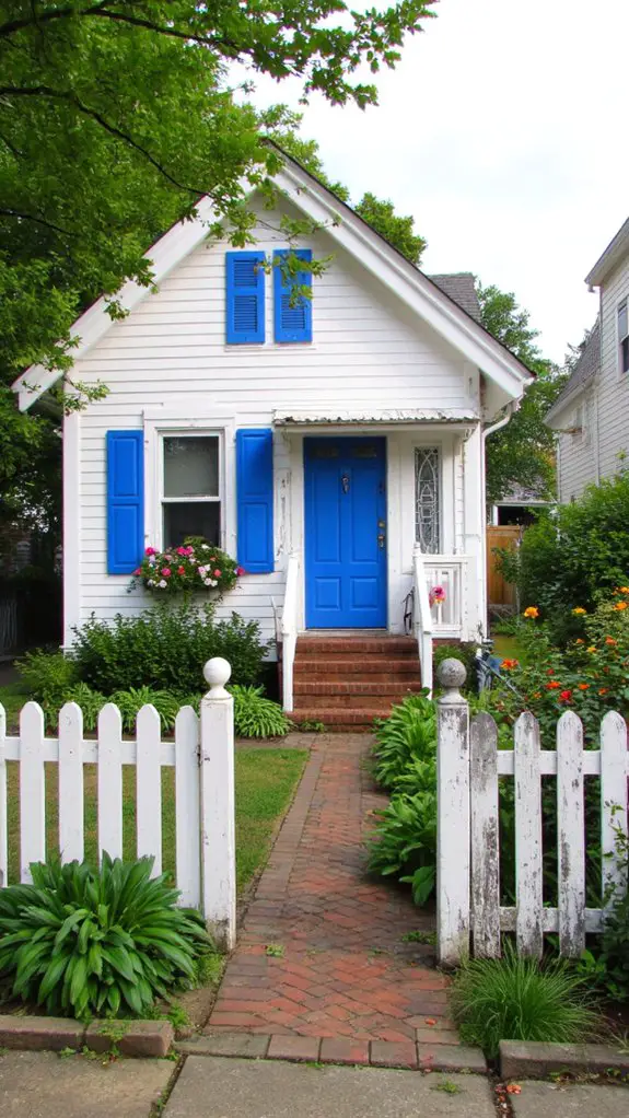 contrasting shutters enhance curb appeal