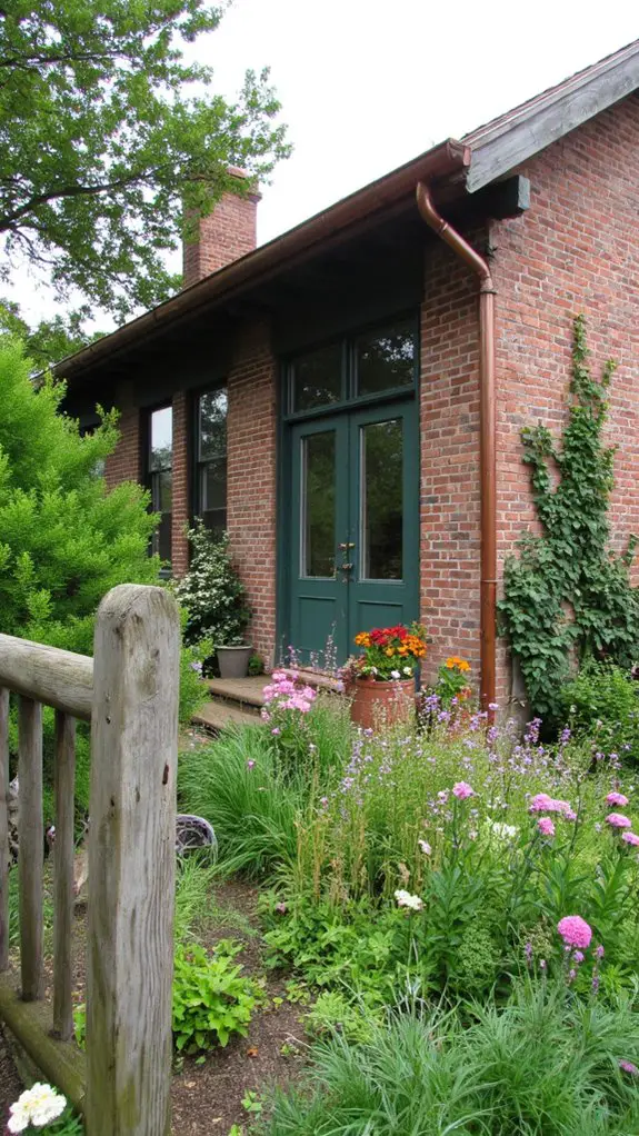 copper accents in design