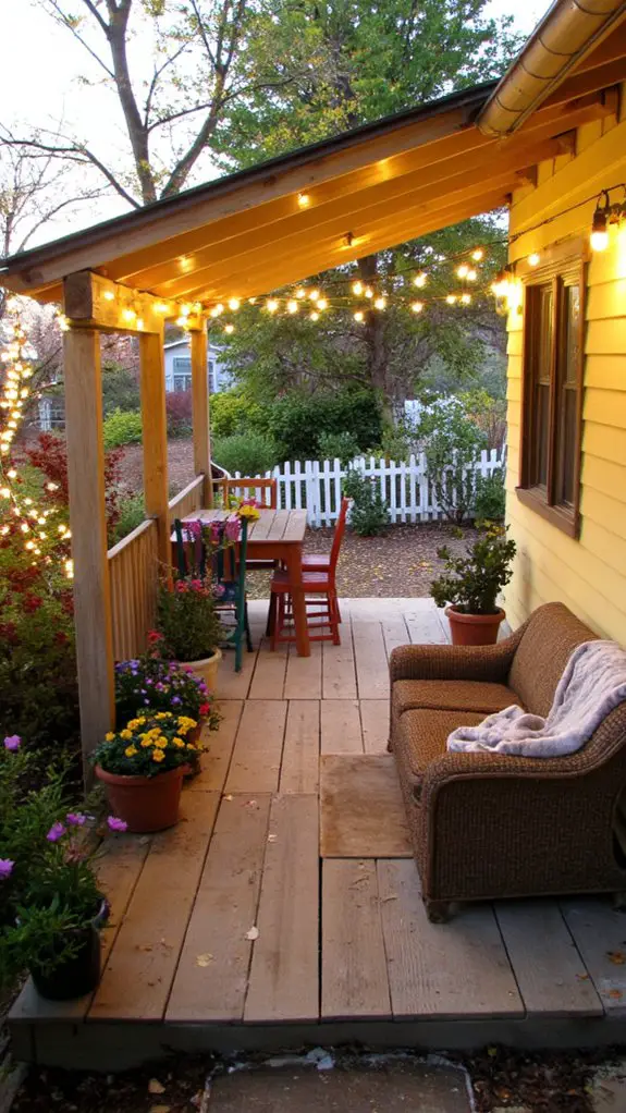 cozy ambiance with string lights