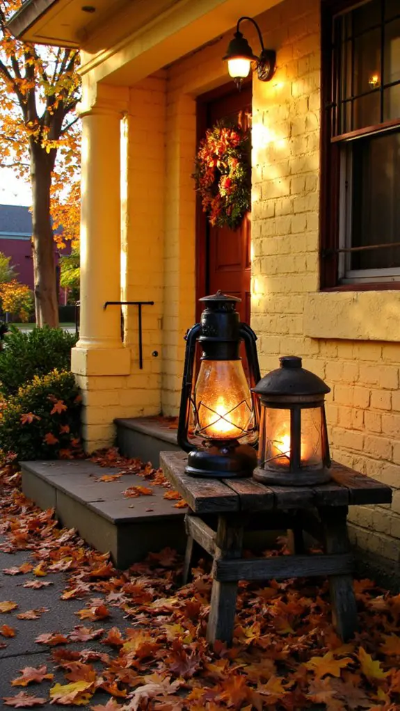 cozy autumn lantern arrangements