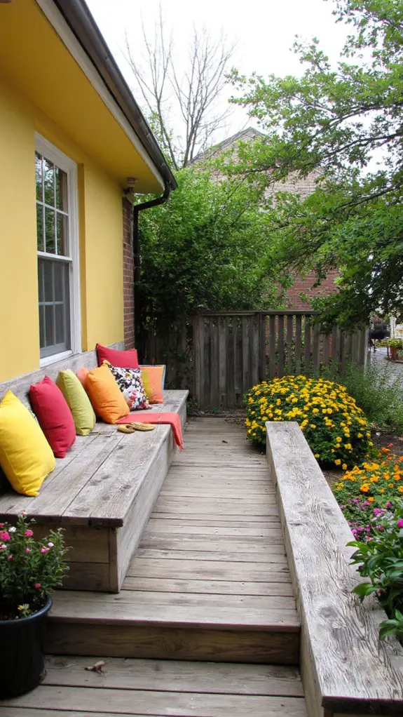 cozy built in bench seating