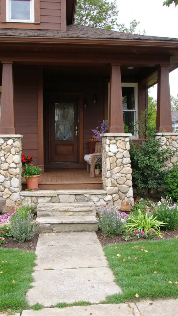 cozy bungalow with stone