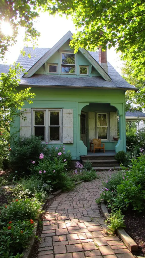 cozy cottage style green home