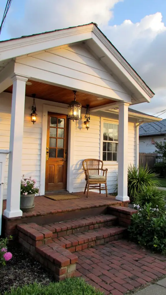 cozy elegant porch lighting