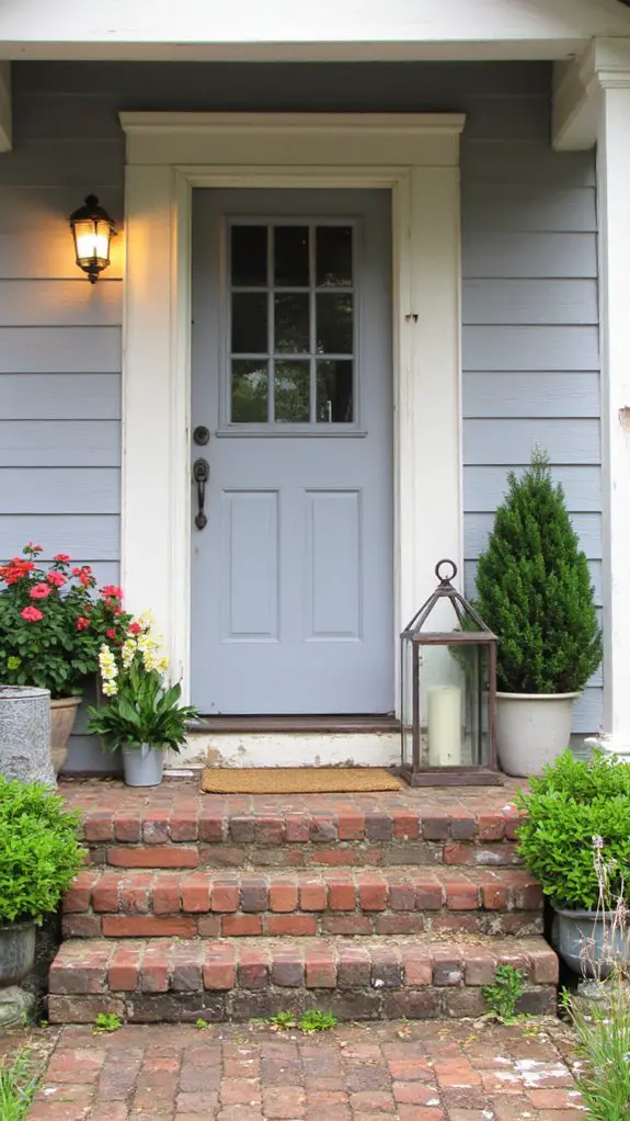 cozy gray rustic entryway
