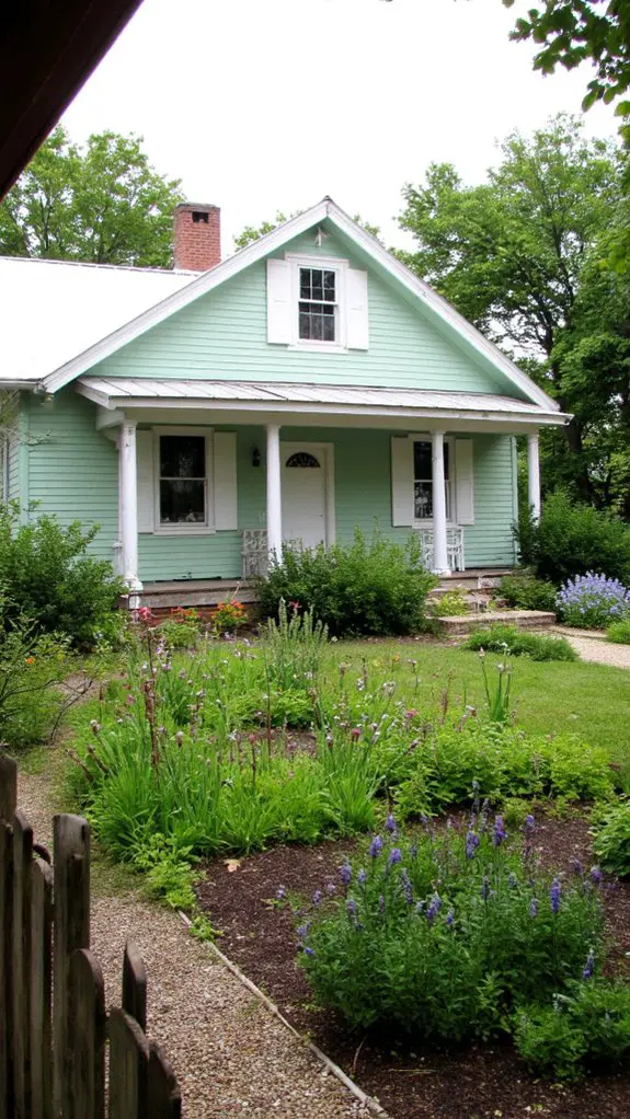 cozy green farmhouse elegance