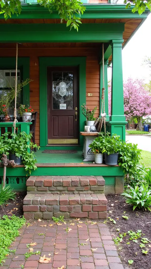 cozy green porch retreat