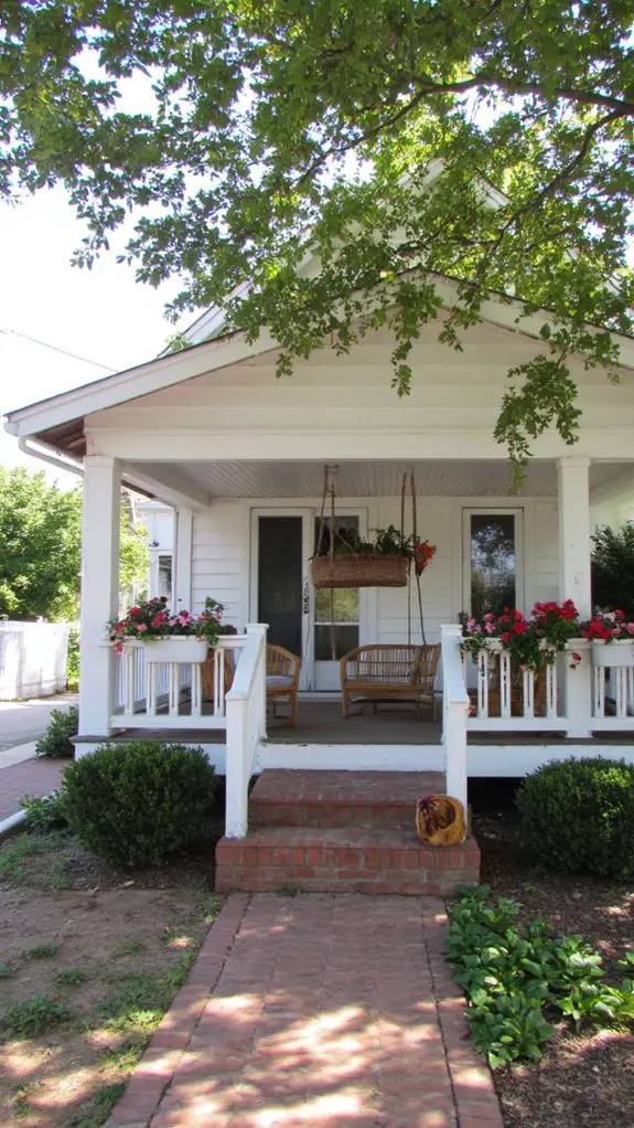 cozy inviting front porch