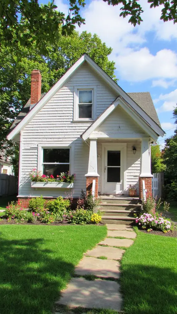cozy light gray cottage