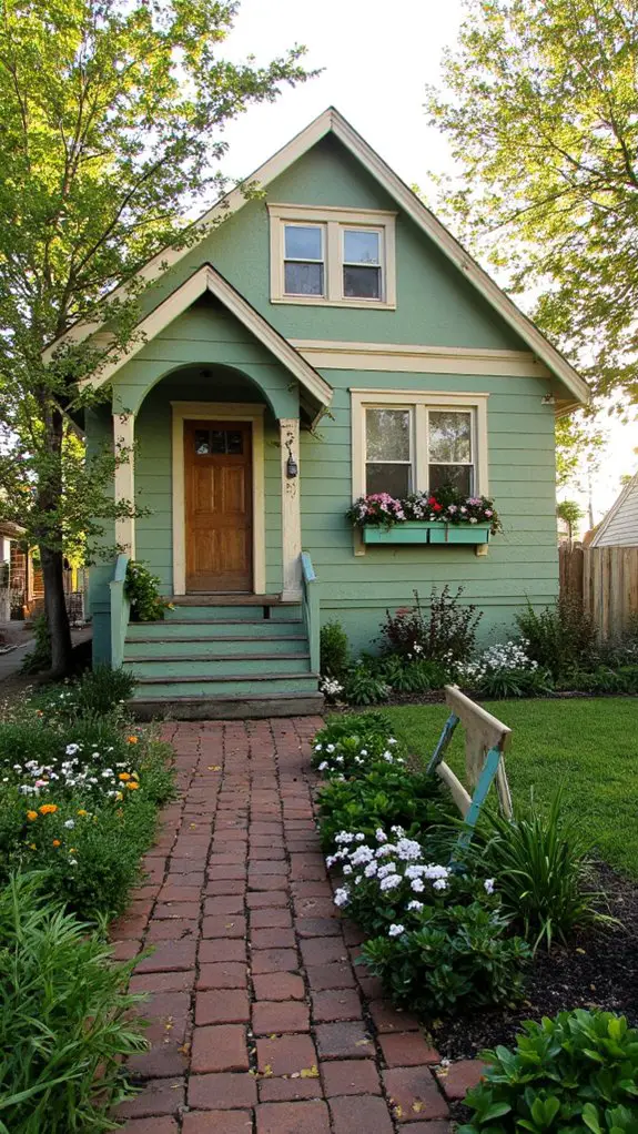 cozy mint and beige home