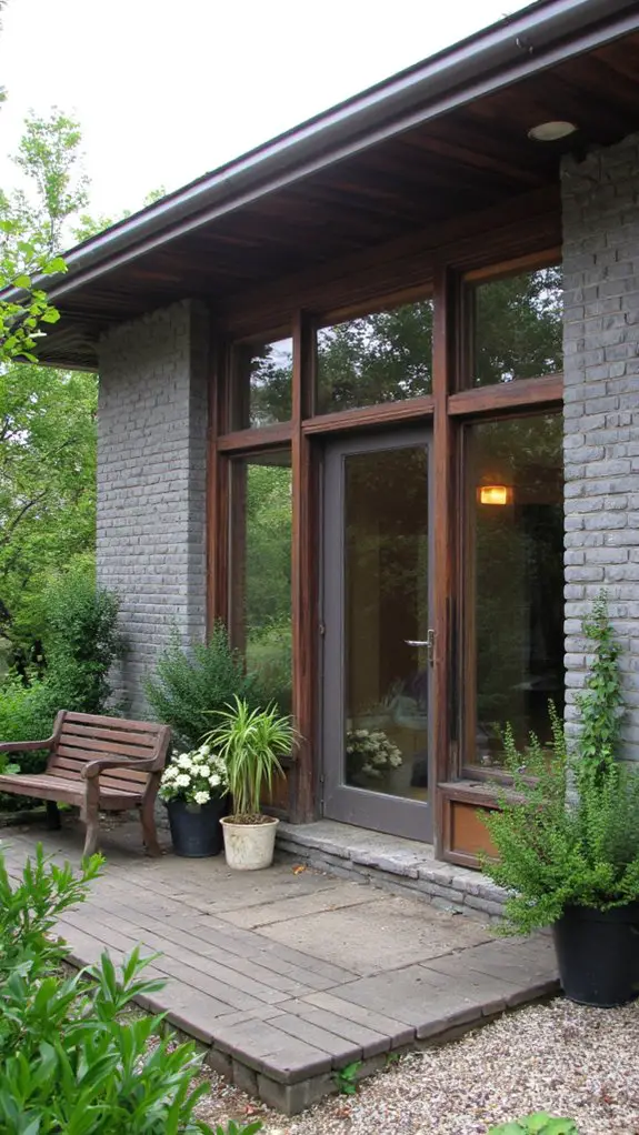 cozy modern glass retreat