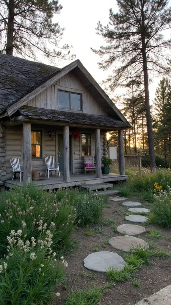 cozy nature inspired log cabin