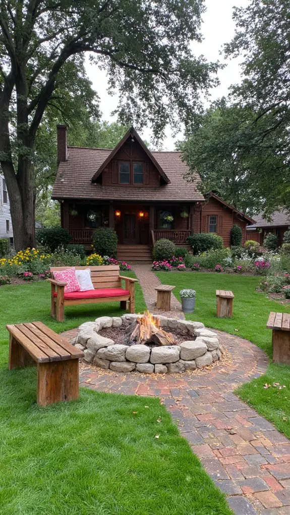 cozy outdoor gathering space