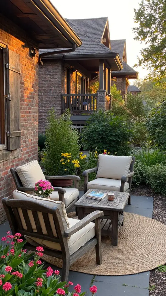 cozy outdoor seating arrangement