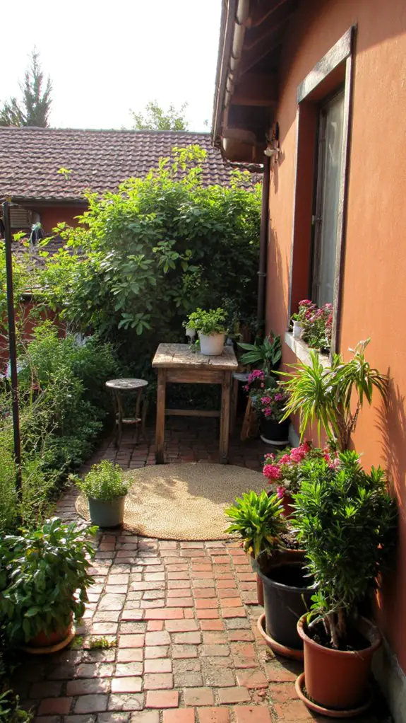 cozy patio with plants
