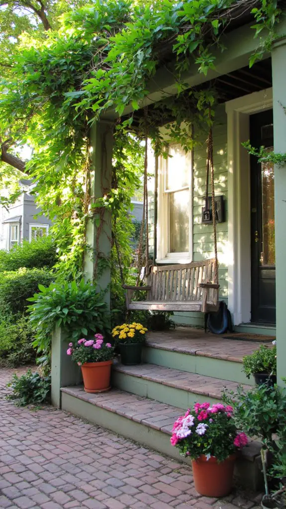 cozy porch swing retreat