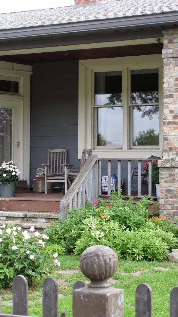 cozy porch with seating