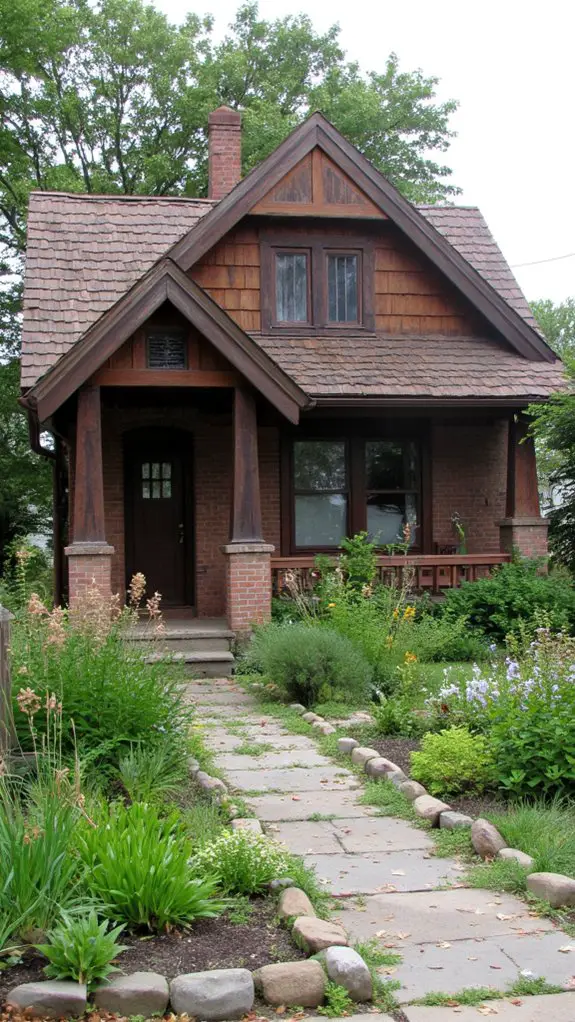cozy rustic brick cottage