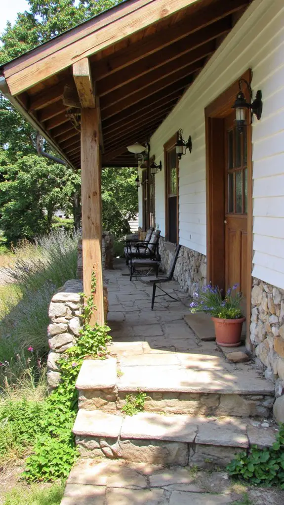 cozy rustic stone wood
