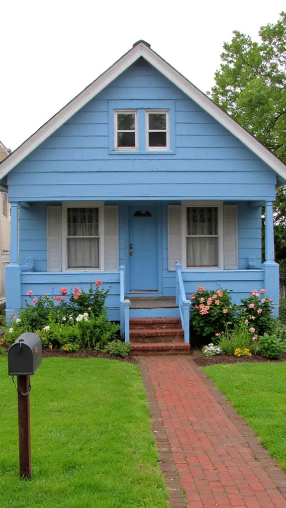 cozy sky blue bungalow