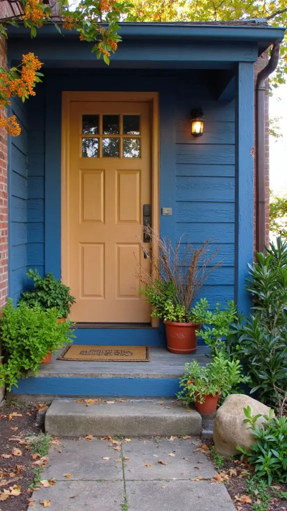 cozy sophisticated blue exterior