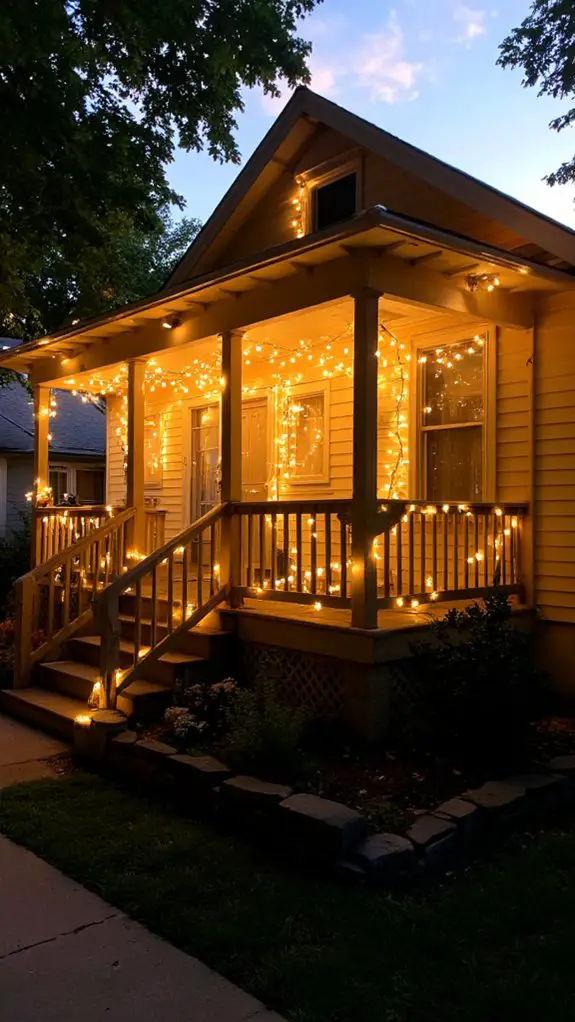 cozy string lights ambiance