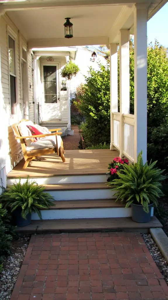cozy vibrant front porch