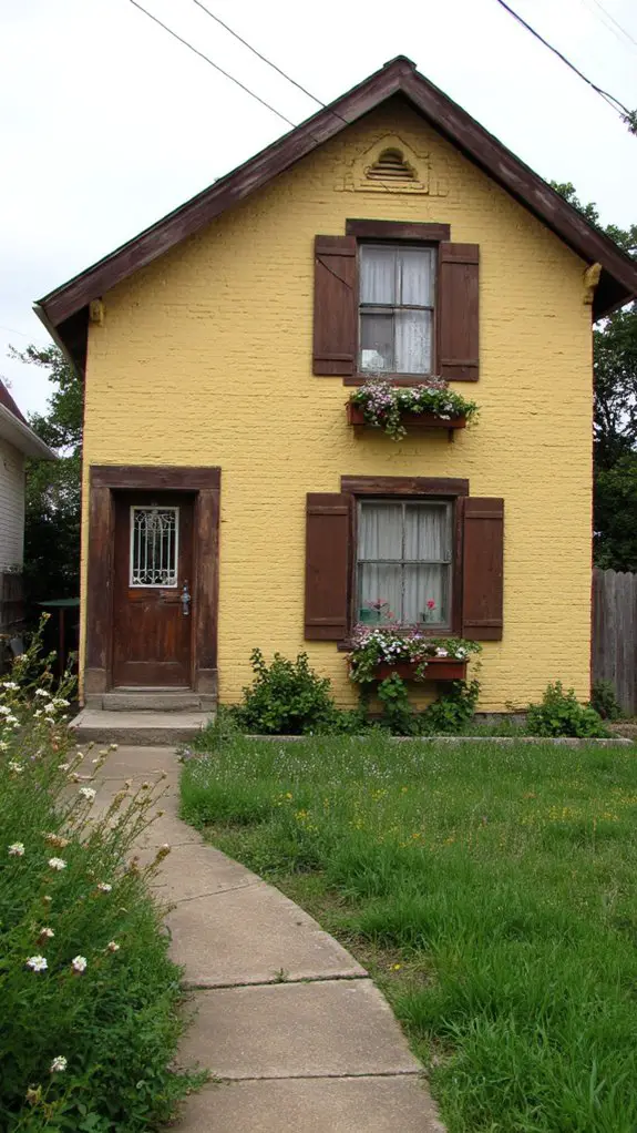 cozy yellow brown exterior harmony