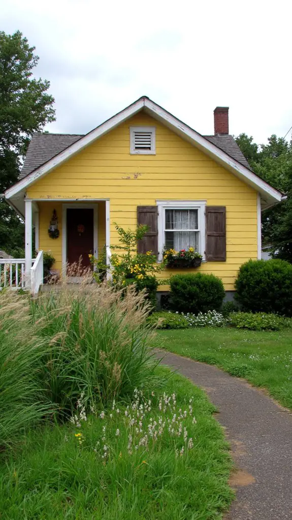 cozy yellow cape cod