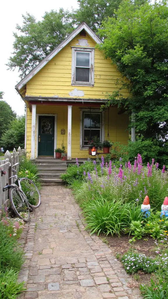 cozy yellow cottage charm