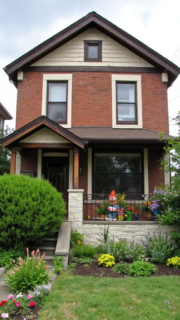 creamy white dark brown