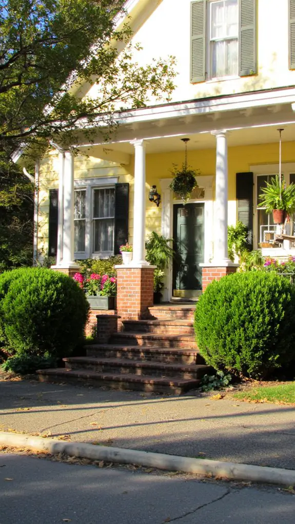 creamy yellow colonial charm