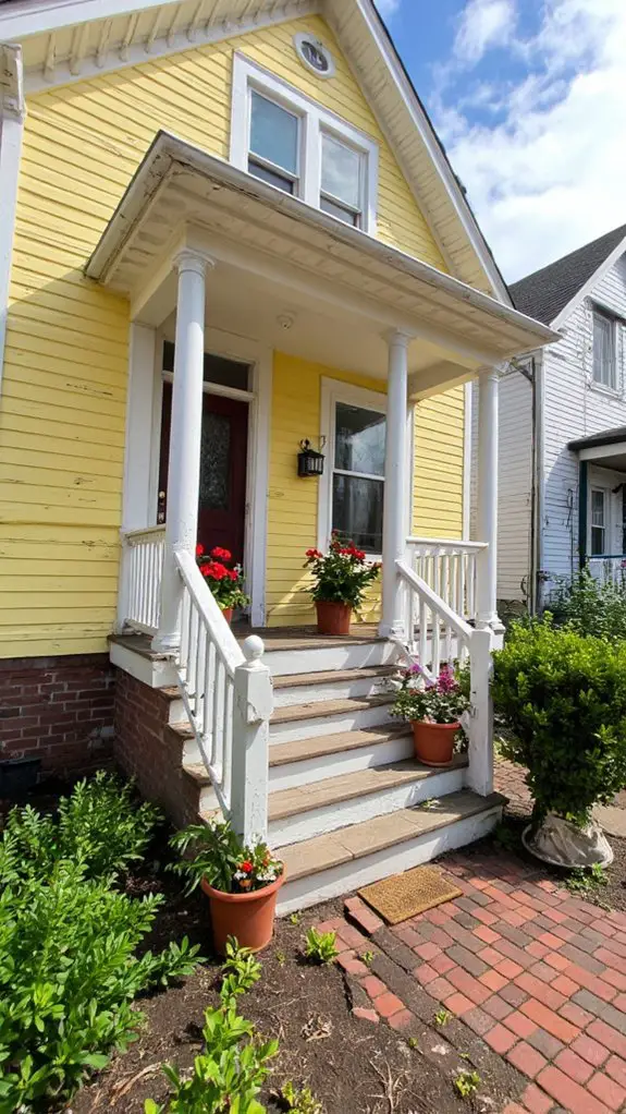 crisp classic yellow exterior
