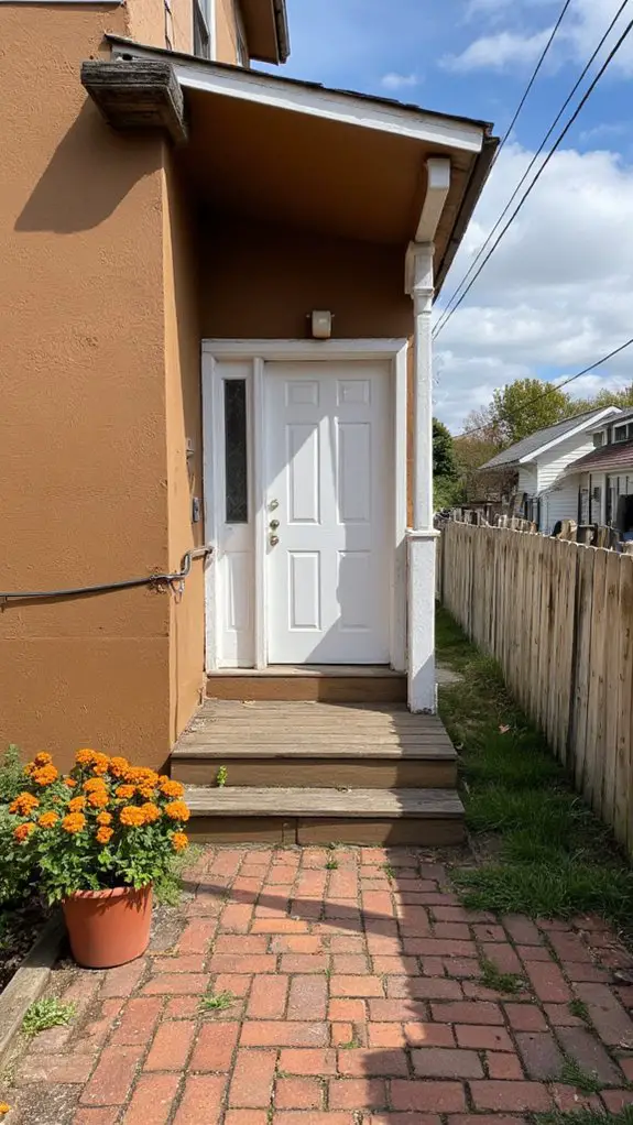 crisp white door elegance