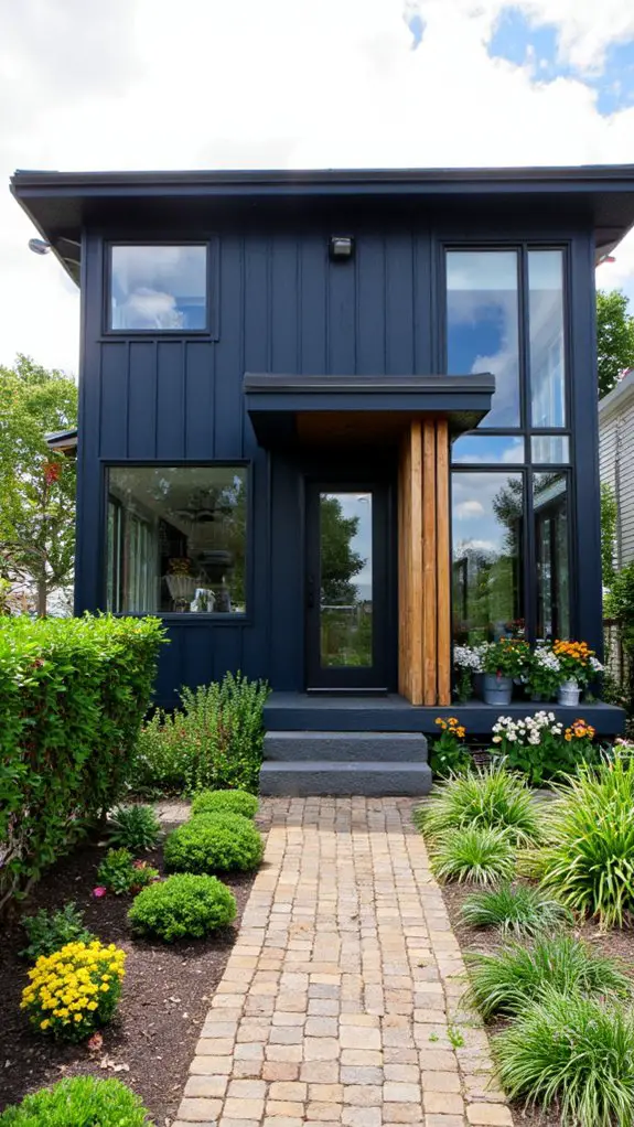 dark blue glass design