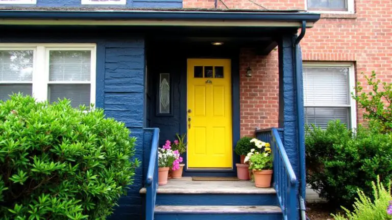 dark blue house accents