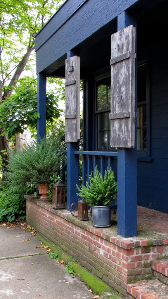 dark blue rustic charm