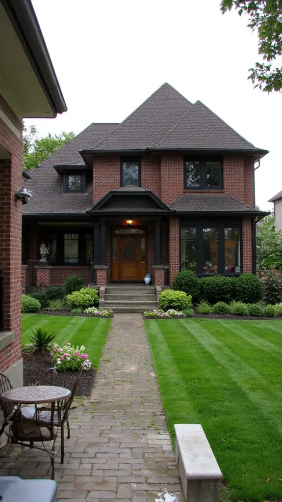 dark brown brick elegance