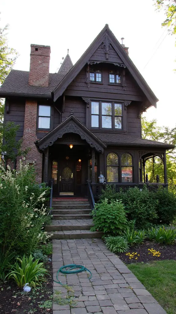 dark brown tudor elegance