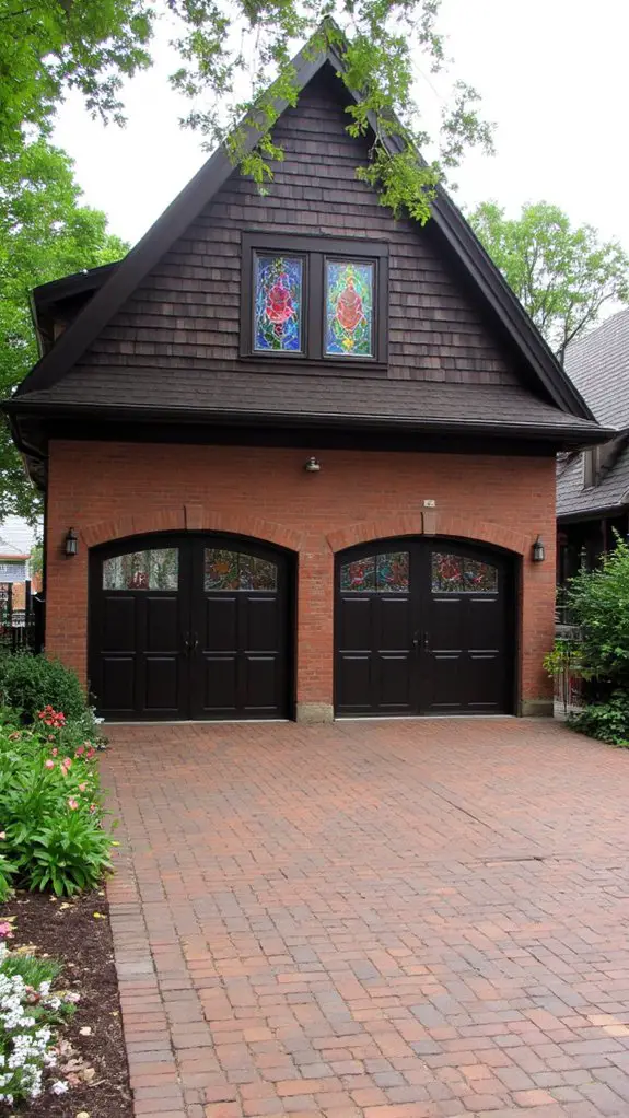 dark chestnut stained glass