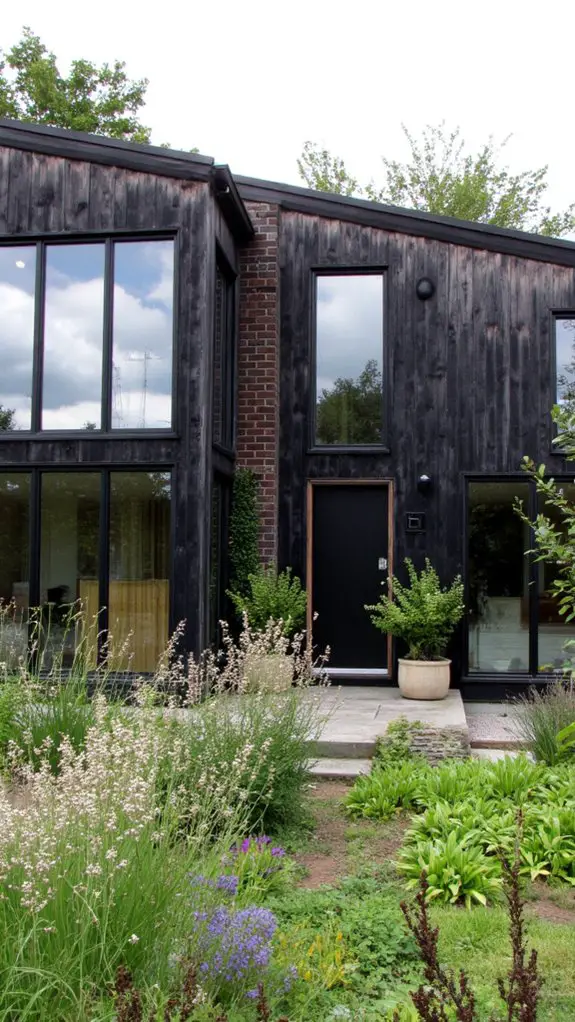 dark gray and glass contrast