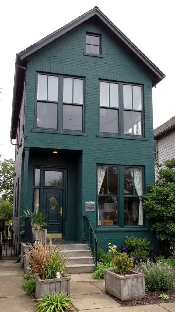 dark teal enhances industrial charm