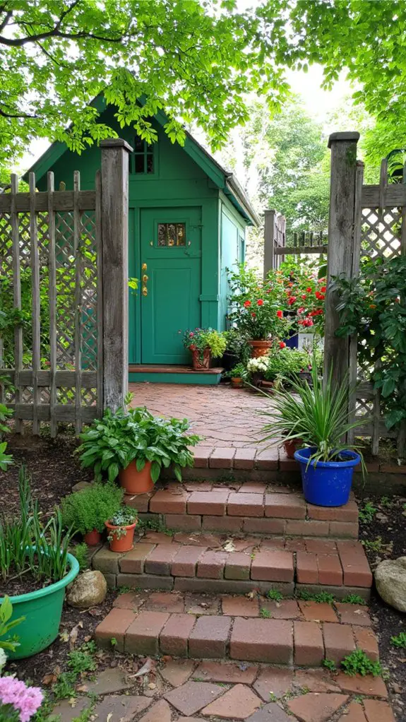 decorative fencing enhances gardens